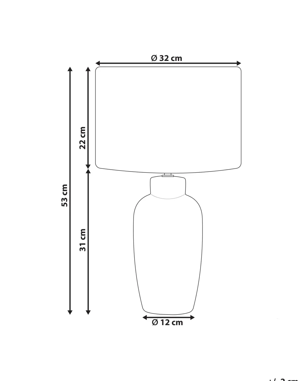 Candeeiro De Mesa Em Ceramica Azul Marinho Perlis