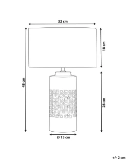 Candeeiro De Mesa Em Ceramica Dourado E Preto 48 Cm Cimarron