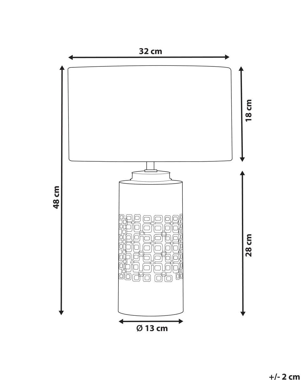 Candeeiro De Mesa Em Ceramica Dourado E Preto 48 Cm Cimarron