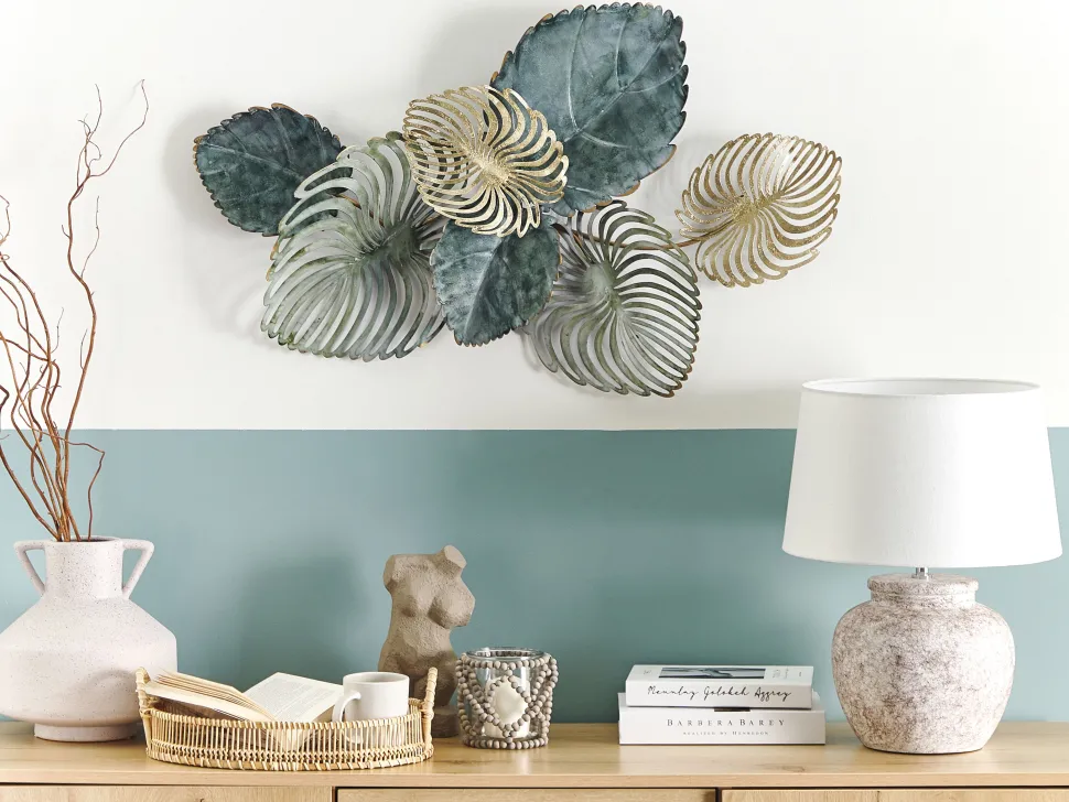 Candeeiro De Mesa Em Ceramica Creme E Branco 47 Cm Mareb