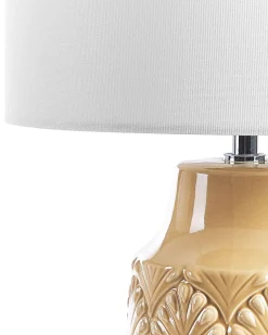 Candeeiro De Mesa Em Ceramica Laranja Balao