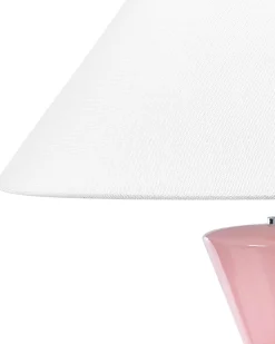 Candeeiro De Mesa Em Ceramica Rosa Ferry