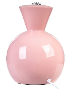 Candeeiro De Mesa Em Ceramica Rosa Ferry