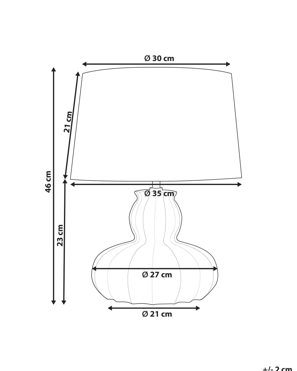 Candeeiro De Mesa Em Ceramica Creme Malabuka