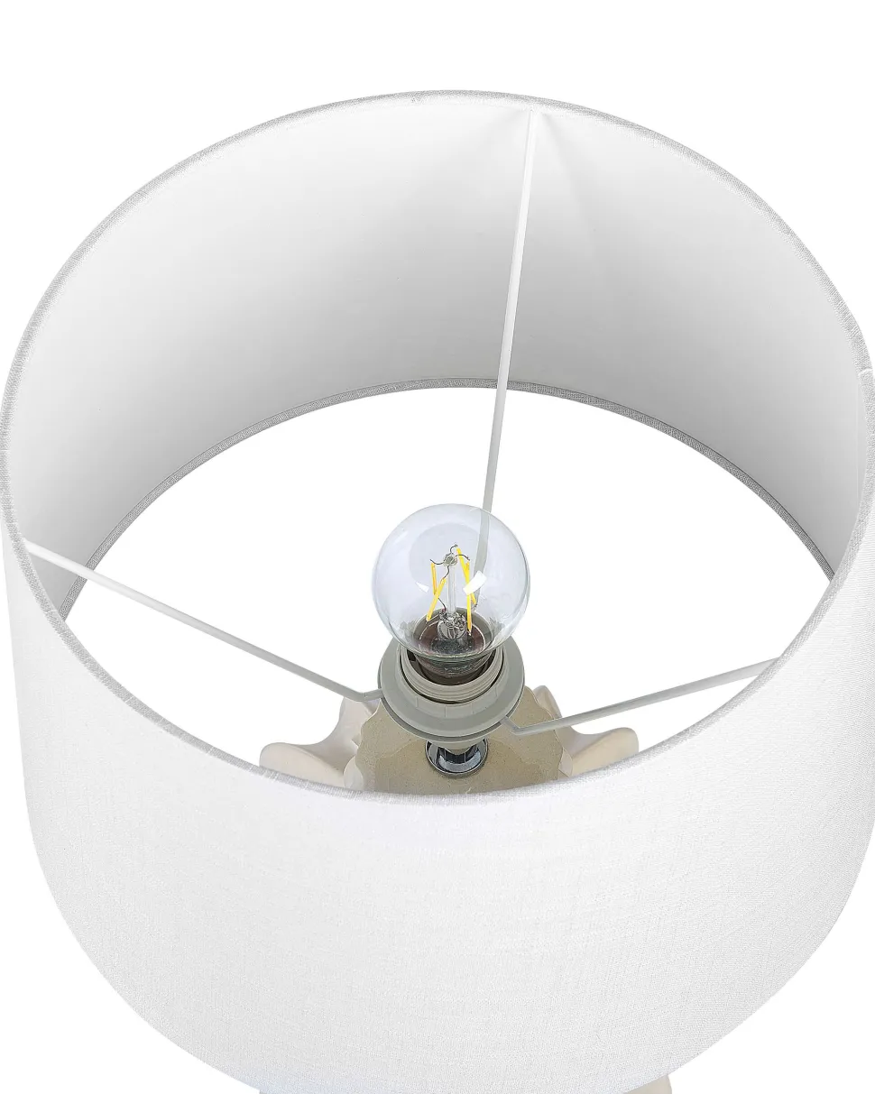 Candeeiro De Mesa Em Ceramica Creme Malabuka