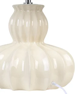 Candeeiro De Mesa Em Ceramica Creme Malabuka