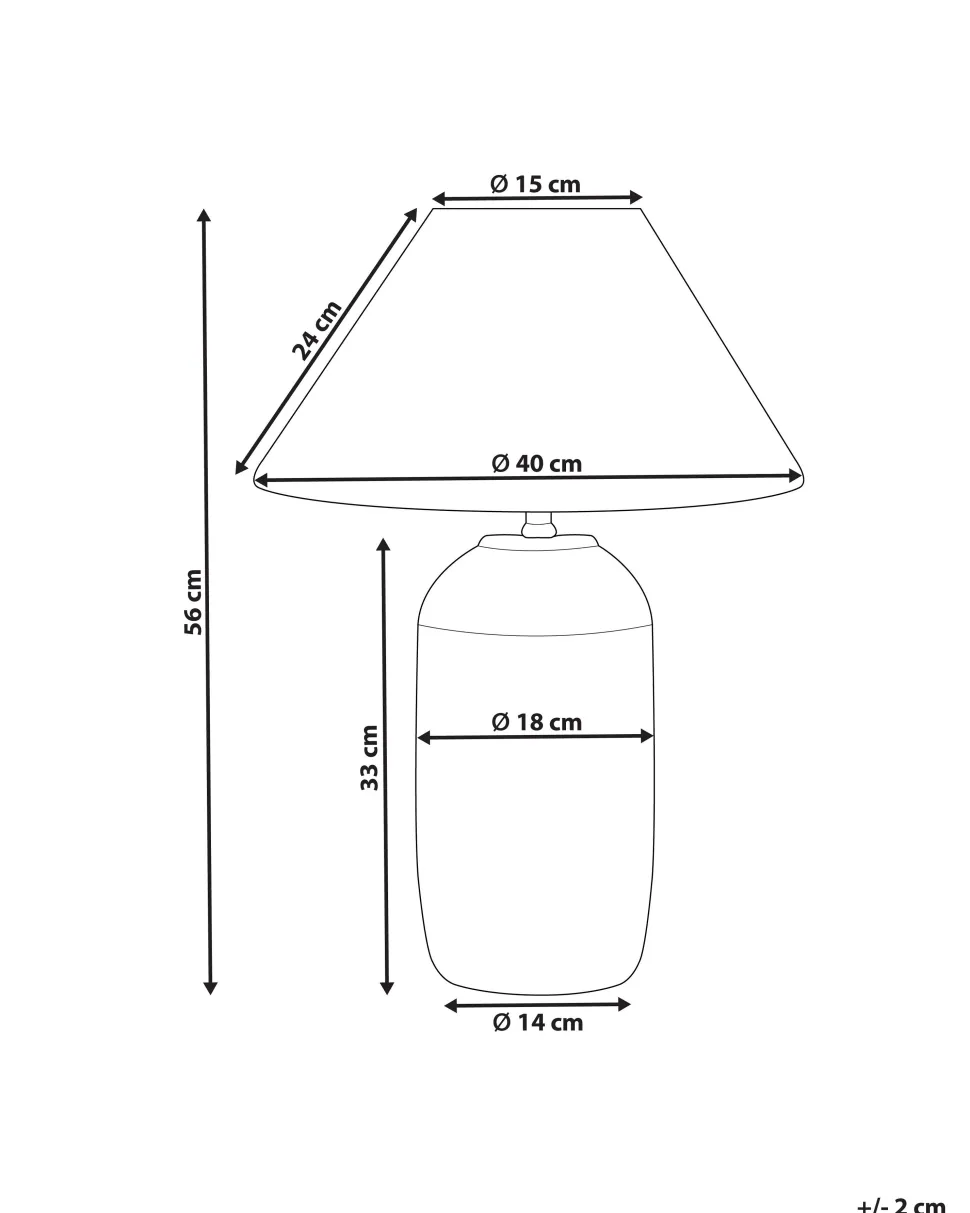 Candeeiro De Mesa Em Ceramica Azul Escura Telire