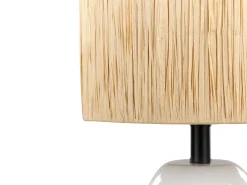 Candeeiro De Mesa Em Ceramica Branca 46 Cm Jubones