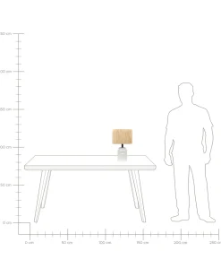 Candeeiro De Mesa Em Ceramica Branca 46 Cm Jubones