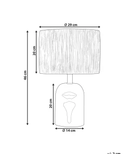 Candeeiro De Mesa Em Ceramica Branca 46 Cm Jubones