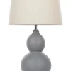 Candeeiro De Mesa Em Ceramica Cinzenta E Creme 56 Cm Yenisei