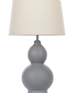 Candeeiro De Mesa Em Ceramica Cinzenta E Creme 56 Cm Yenisei