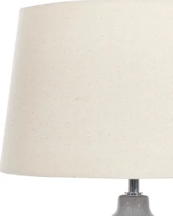 Candeeiro De Mesa Em Ceramica Cinzenta E Creme 56 Cm Yenisei