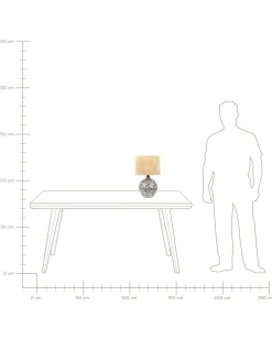 Candeeiro De Mesa Em Ceramica Preto E Branco 45 Cm Yunes