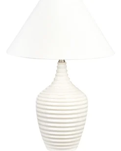 Candeeiro De Mesa Em Ceramica Creme Celeste