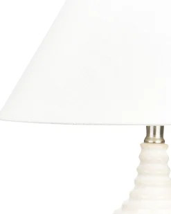 Candeeiro De Mesa Em Ceramica Creme Celeste