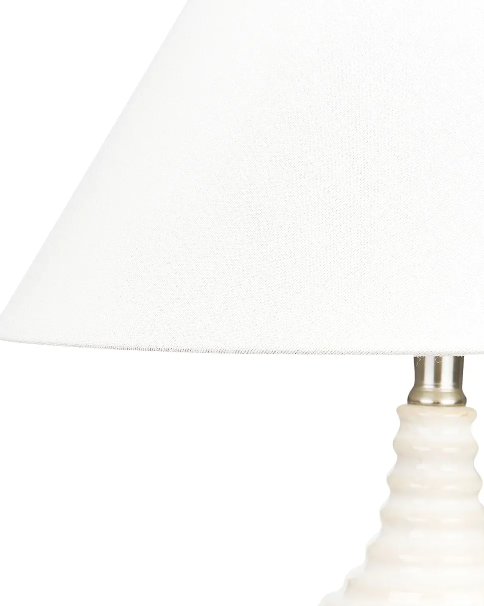 Candeeiro De Mesa Em Ceramica Creme Celeste