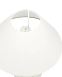 Candeeiro De Mesa Em Ceramica Creme Celeste