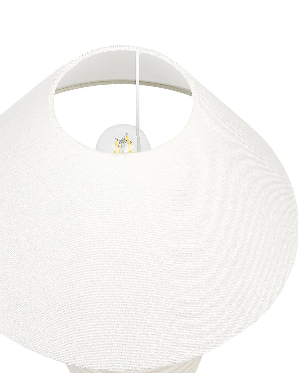 Candeeiro De Mesa Em Ceramica Creme Celeste