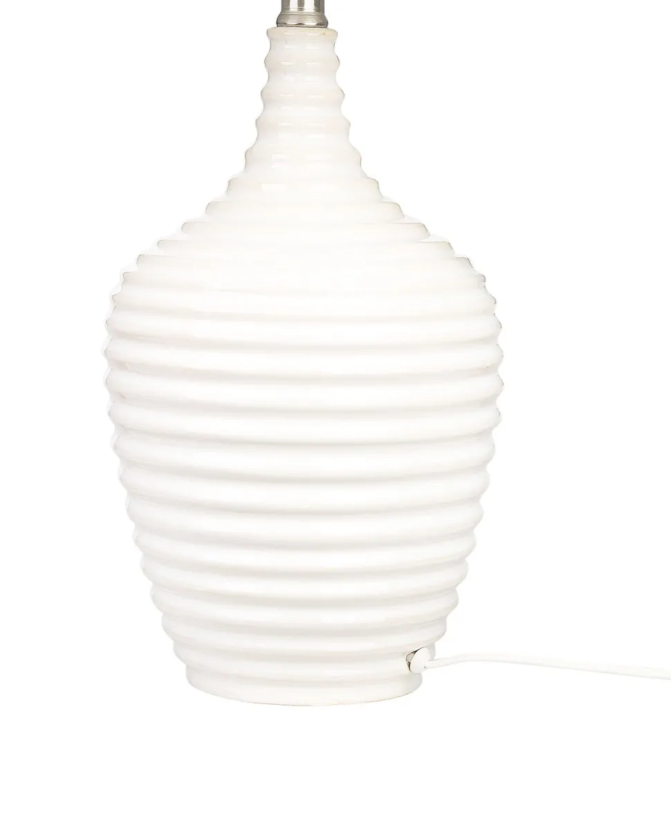 Candeeiro De Mesa Em Ceramica Creme Celeste