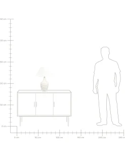 Candeeiro De Mesa Em Ceramica Creme Celeste