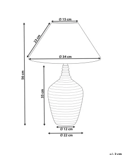 Candeeiro De Mesa Em Ceramica Creme Celeste