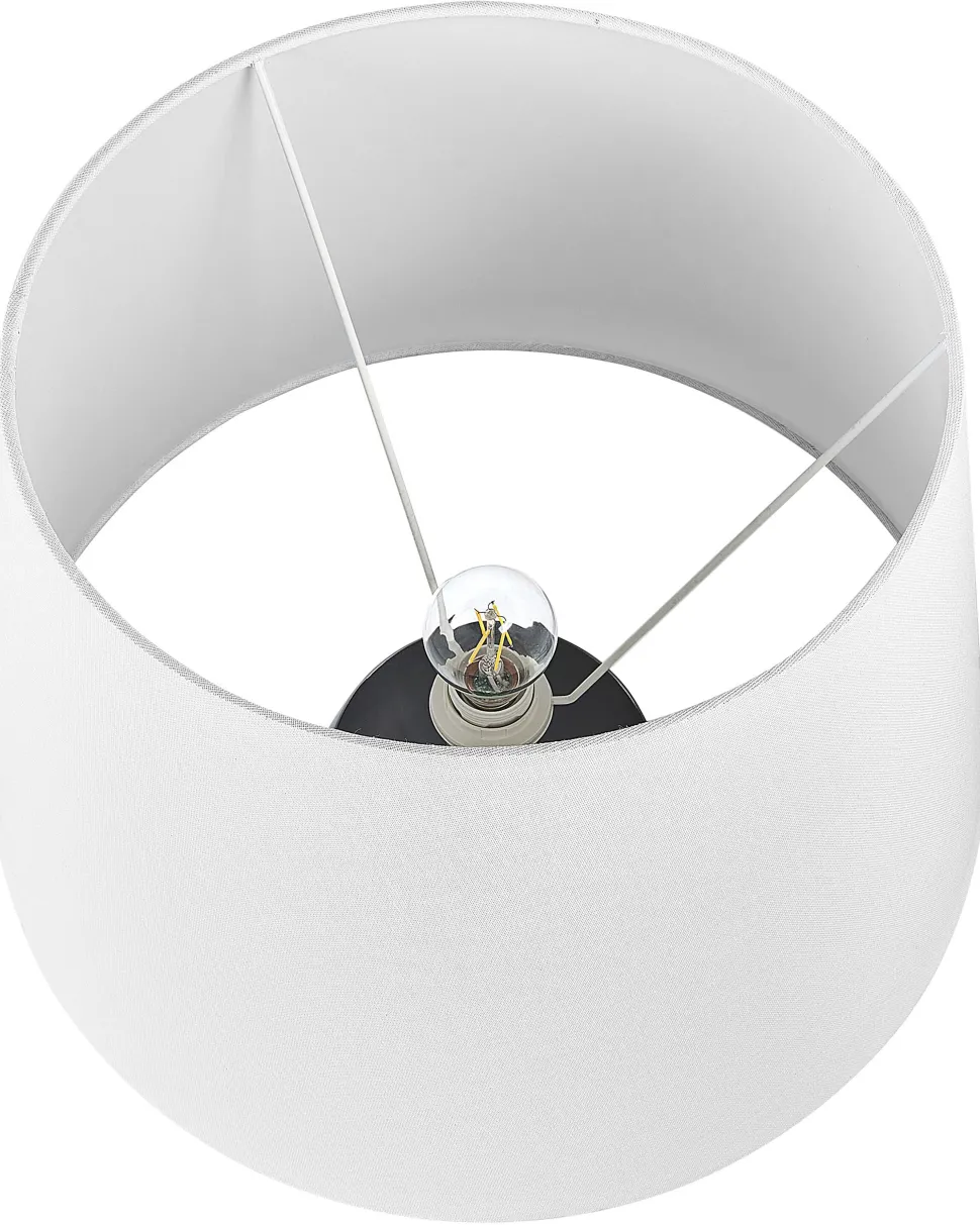 Candeeiro De Mesa Em Ceramica Cinzenta E Creme Cidra