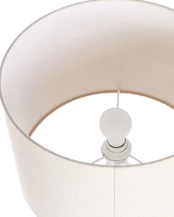 Candeeiro De Mesa Em Ceramica Branco Venta