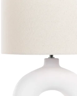 Candeeiro De Mesa Em Ceramica Branco Venta