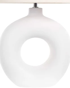 Candeeiro De Mesa Em Ceramica Branco Venta