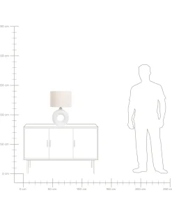 Candeeiro De Mesa Em Ceramica Branco Venta