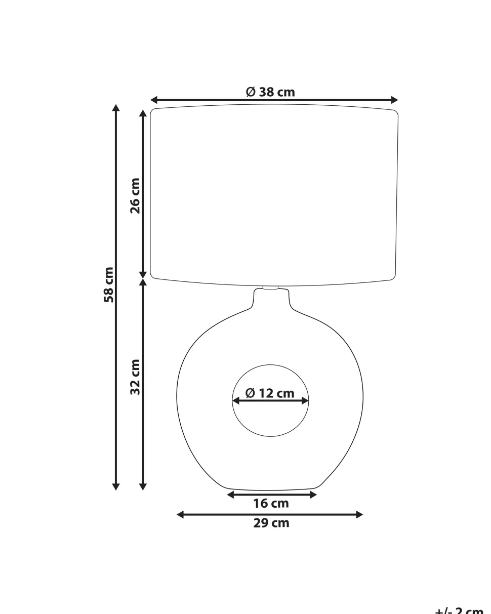 Candeeiro De Mesa Em Ceramica Branco Venta