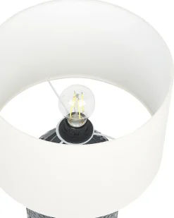 Candeeiro De Mesa Em Ceramica Azul Escura Mussel