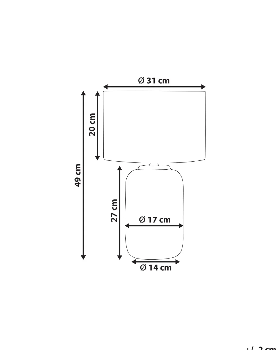 Candeeiro De Mesa Em Ceramica Azul Escura Mussel