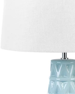 Candeeiro De Mesa Em Ceramica Azul Vinces