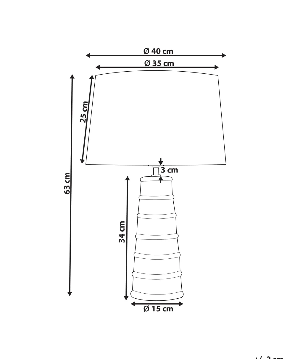 Candeeiro De Mesa Em Ceramica Azul Vinces