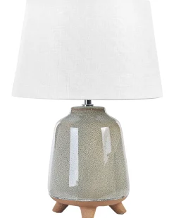 Candeeiro De Mesa Em Ceramica Cinzenta Fajardo