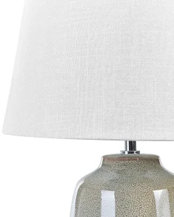 Candeeiro De Mesa Em Ceramica Cinzenta Fajardo