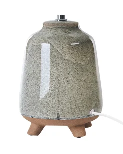 Candeeiro De Mesa Em Ceramica Cinzenta Fajardo