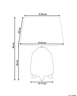 Candeeiro De Mesa Em Ceramica Cinzenta Fajardo