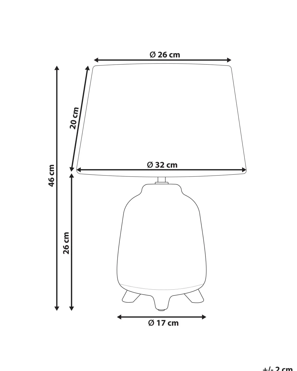 Candeeiro De Mesa Em Ceramica Cinzenta Fajardo