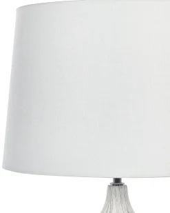 Candeeiro De Mesa Em Ceramica Cinzento Claro E Creme 66 Cm Georgina