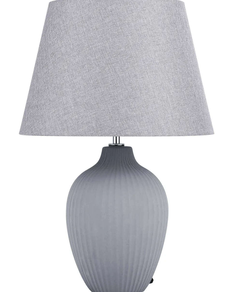 Candeeiro De Mesa Em Ceramica Cinzenta Fergus