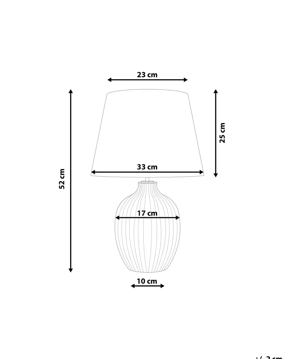 Candeeiro De Mesa Em Ceramica Cinzenta Fergus