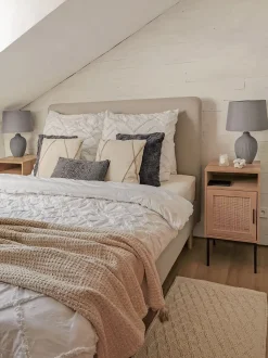 Candeeiro De Mesa Em Ceramica Cinzenta Fergus