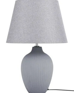 Candeeiro De Mesa Em Ceramica Cinzenta Fergus