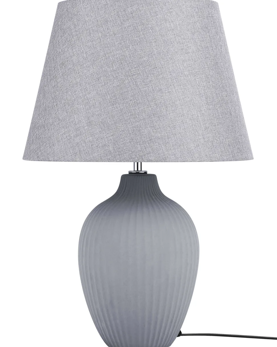 Candeeiro De Mesa Em Ceramica Cinzenta Fergus