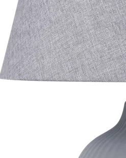 Candeeiro De Mesa Em Ceramica Cinzenta Fergus