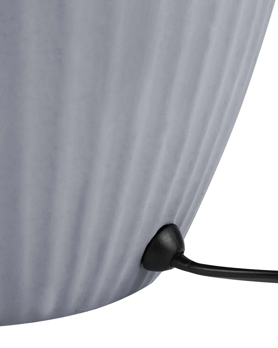 Candeeiro De Mesa Em Ceramica Cinzenta Fergus