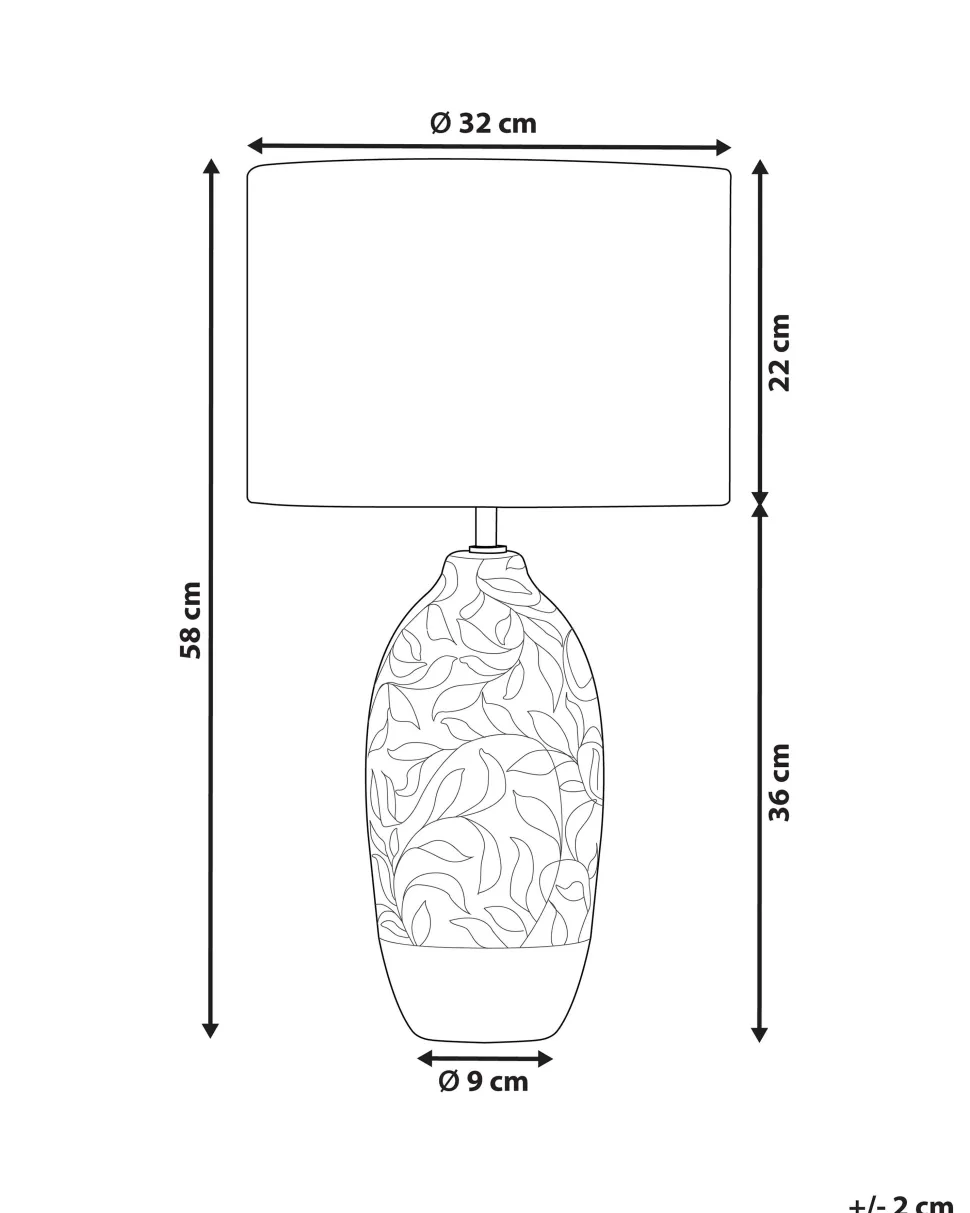 Candeeiro De Mesa Em Ceramica Azul Turquesa E Branco 58 Cm Ataba